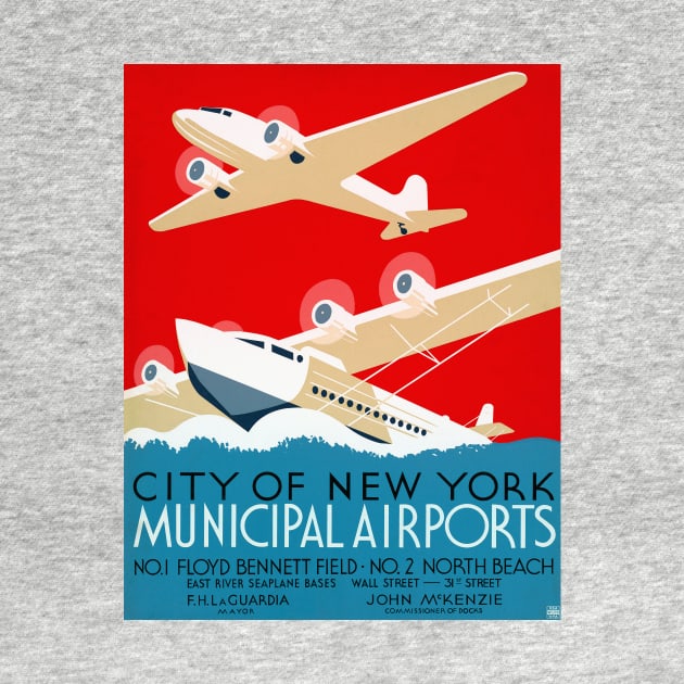 City of New York Municipal Airports, Floyd Bennett Field - North Beach by rocketshipretro